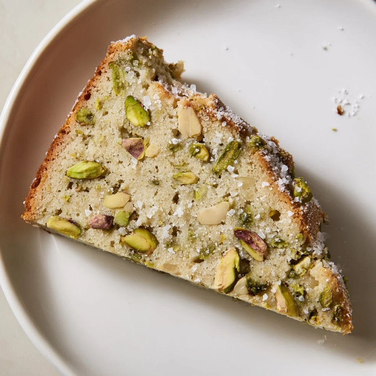 Imagine buttery, golden Salted Pistachio Slice & Bake Shortbread, studded with green pistachios.
