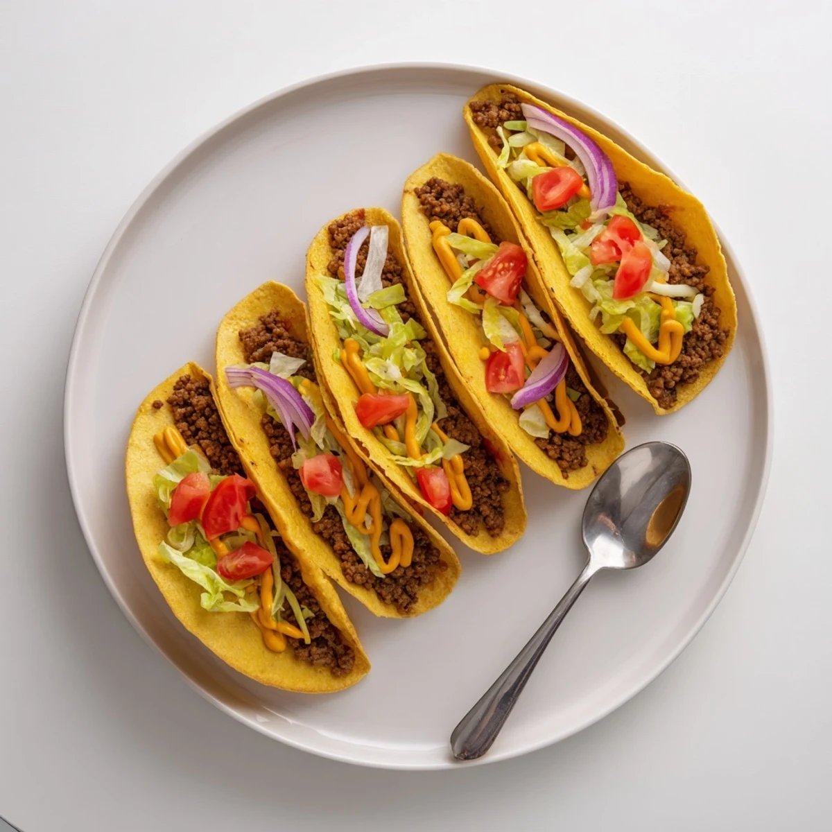 Golden-brown, crispy viral cheeseburger tacos filled with seasoned beef, melted cheese, and fresh toppings.