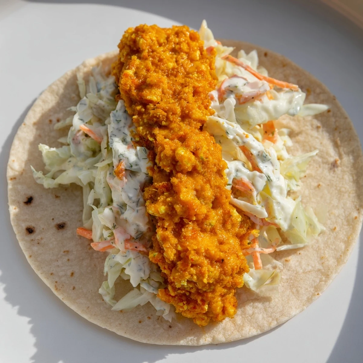Crispy Buffalo Chicken Smash Burger Tacos sizzling on a griddle, ready to be flipped and devoured.