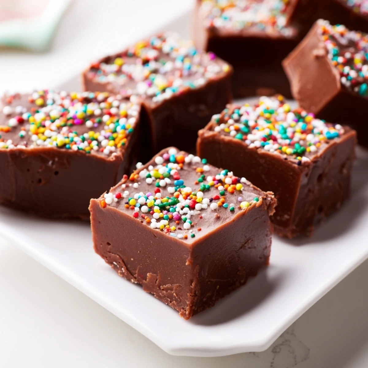 Perfectly chilled 3-Ingredient Christmas Fudge Squares, a festive dessert, ideal for gifting or a sweet craving.