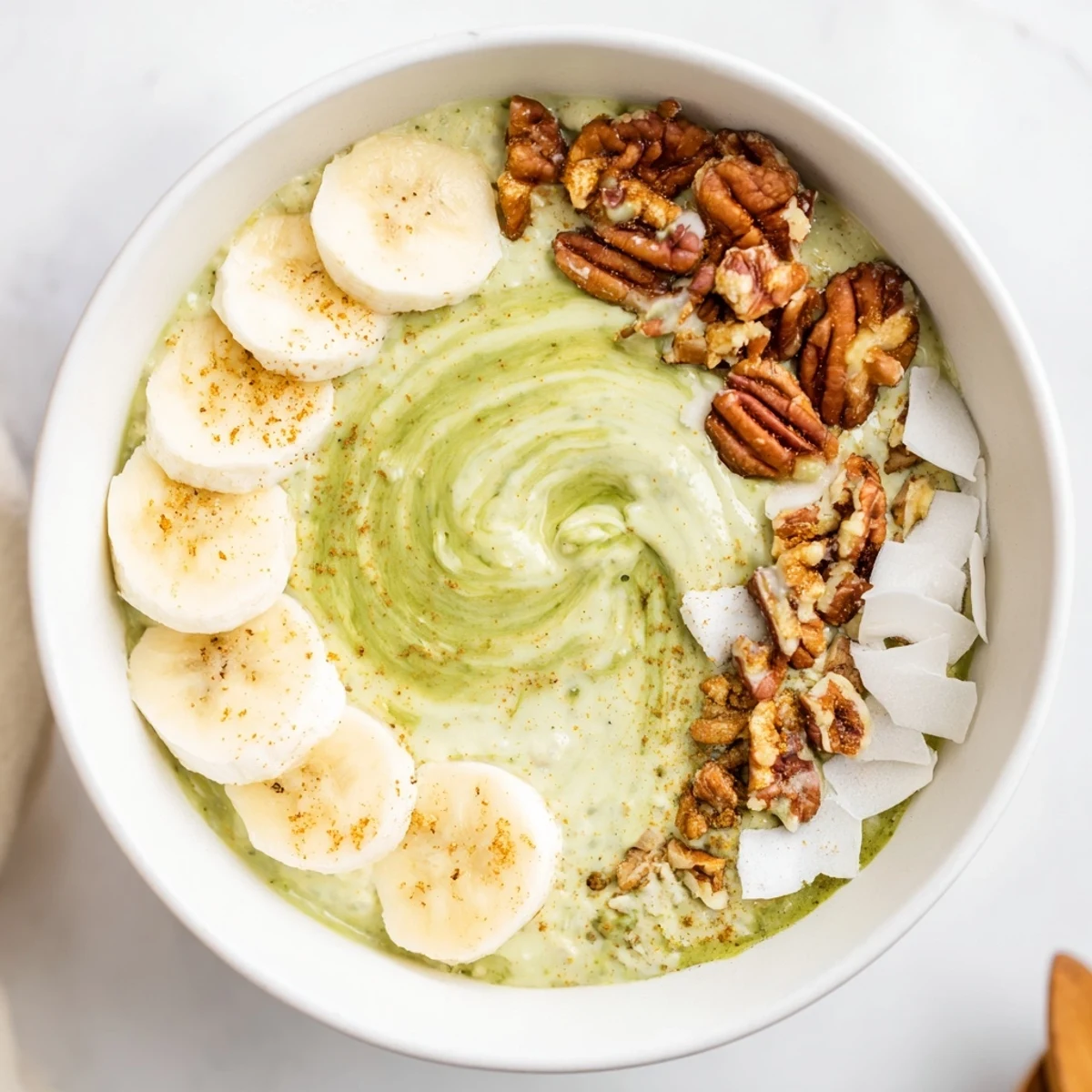 High-Protein Eggnog Matcha Oats