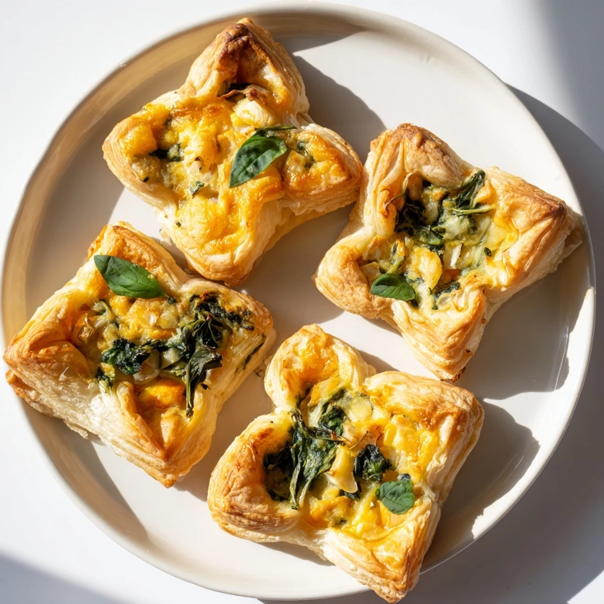 Close-up of savory Lucky Clover St. Patrick's Day Bites, perfect appetizer for festive celebrations, vegetarian-friendly.