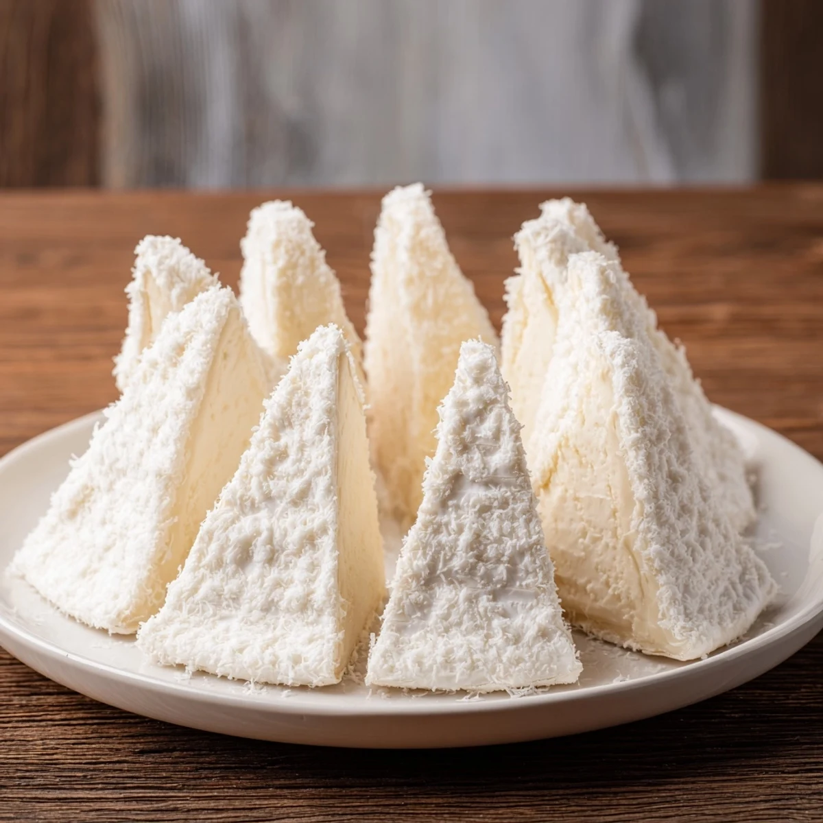 Snowcapped Range appetizer featuring creamy Brie mountains dusted with Parmesan \"snow\".
