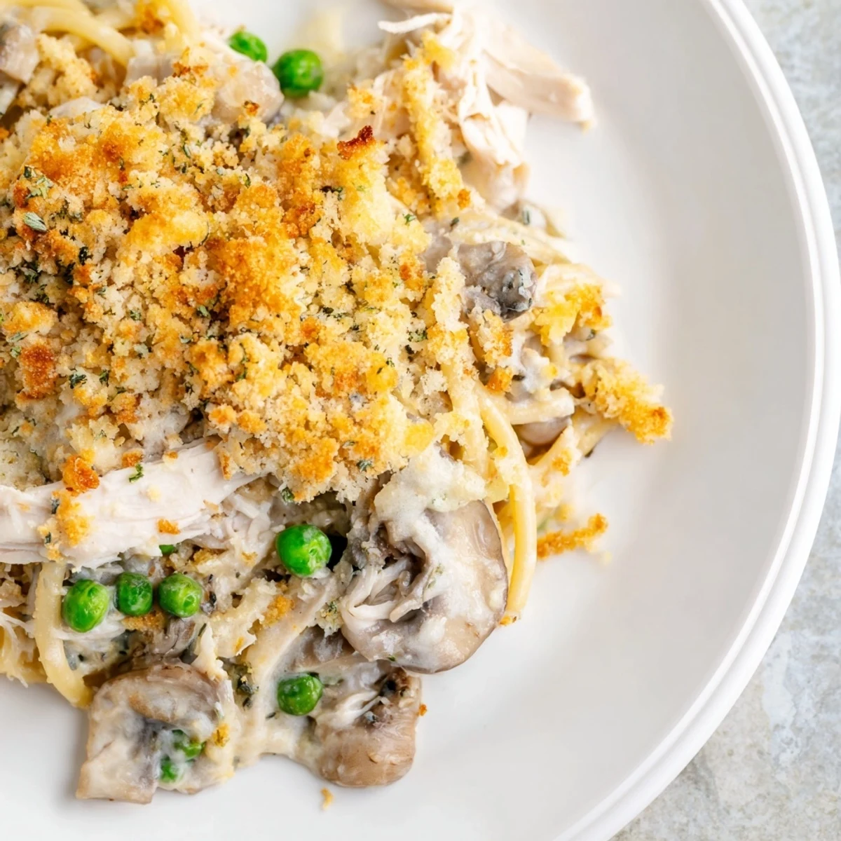 Imagine a warm, bubbly Turkey Tetrazzini—tender turkey, pasta, and rich sauce, baked to a delicious finish.
