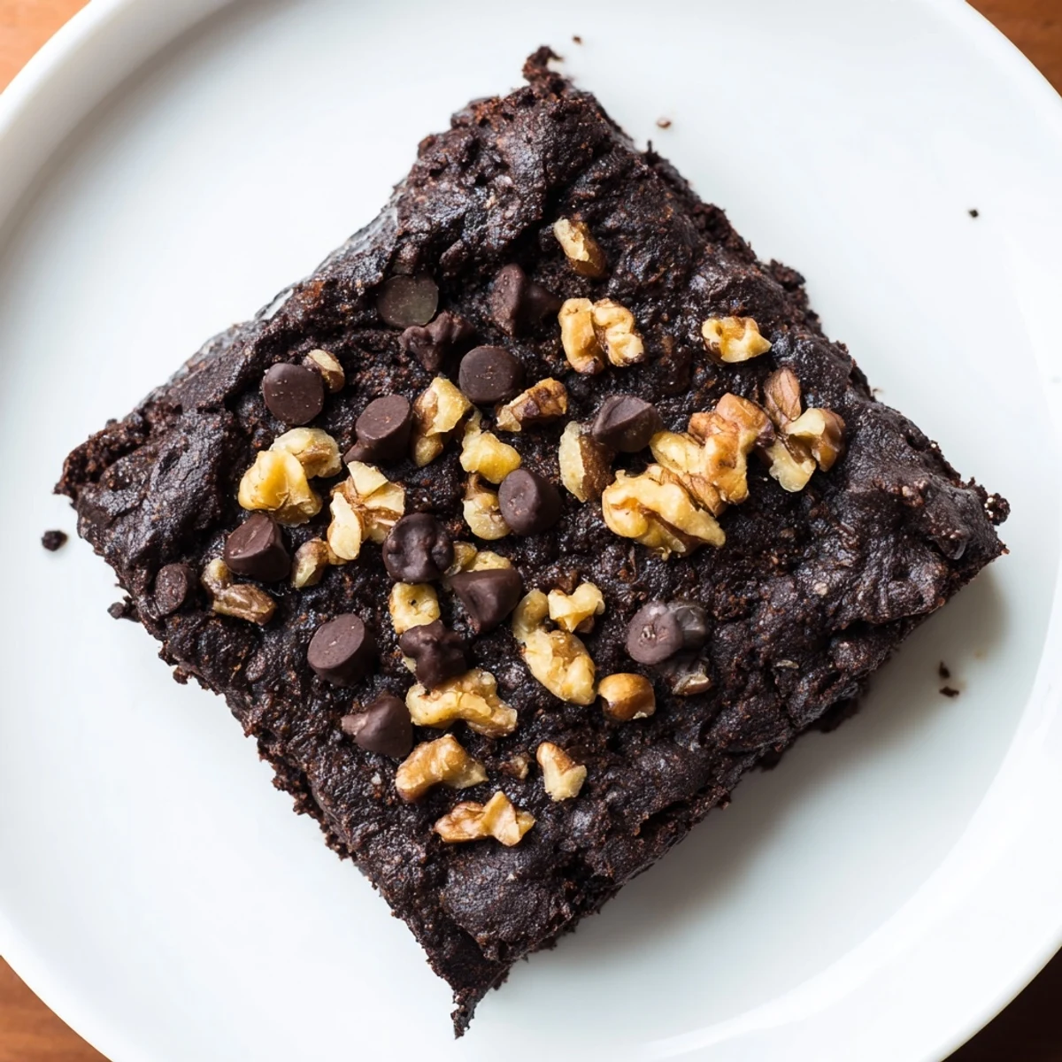 These decadent black bean brownies, baked to perfection, await a delightful, chocolate-filled bite.