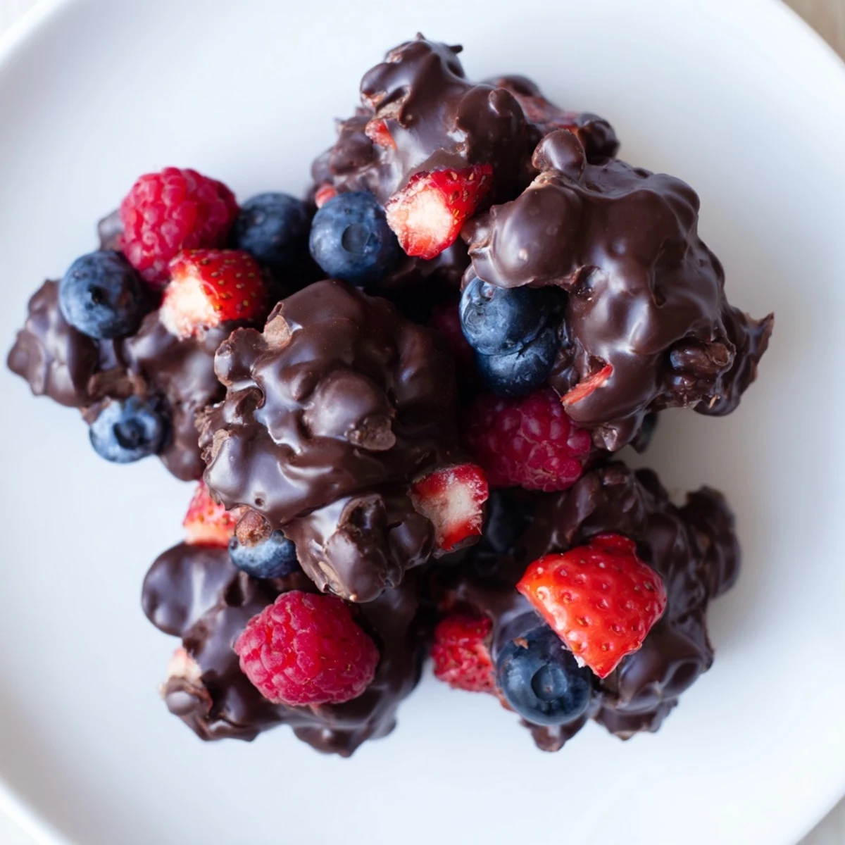 Close-up view of homemade Chocolate Yogurt Clusters: a delightful, healthy dessert for any occasion.