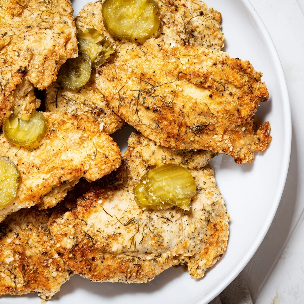 Forkful of juicy Pickle Ranch Chicken offering a taste of the easy, crowd-pleasing American dish.