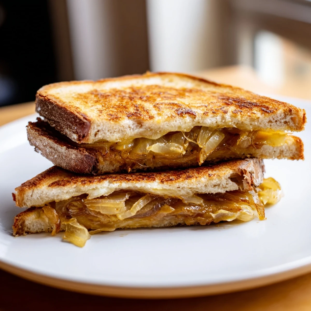 Golden and melty, this Caramelized Onion and Gruyère Grilled Cheese sandwich is pure comfort.