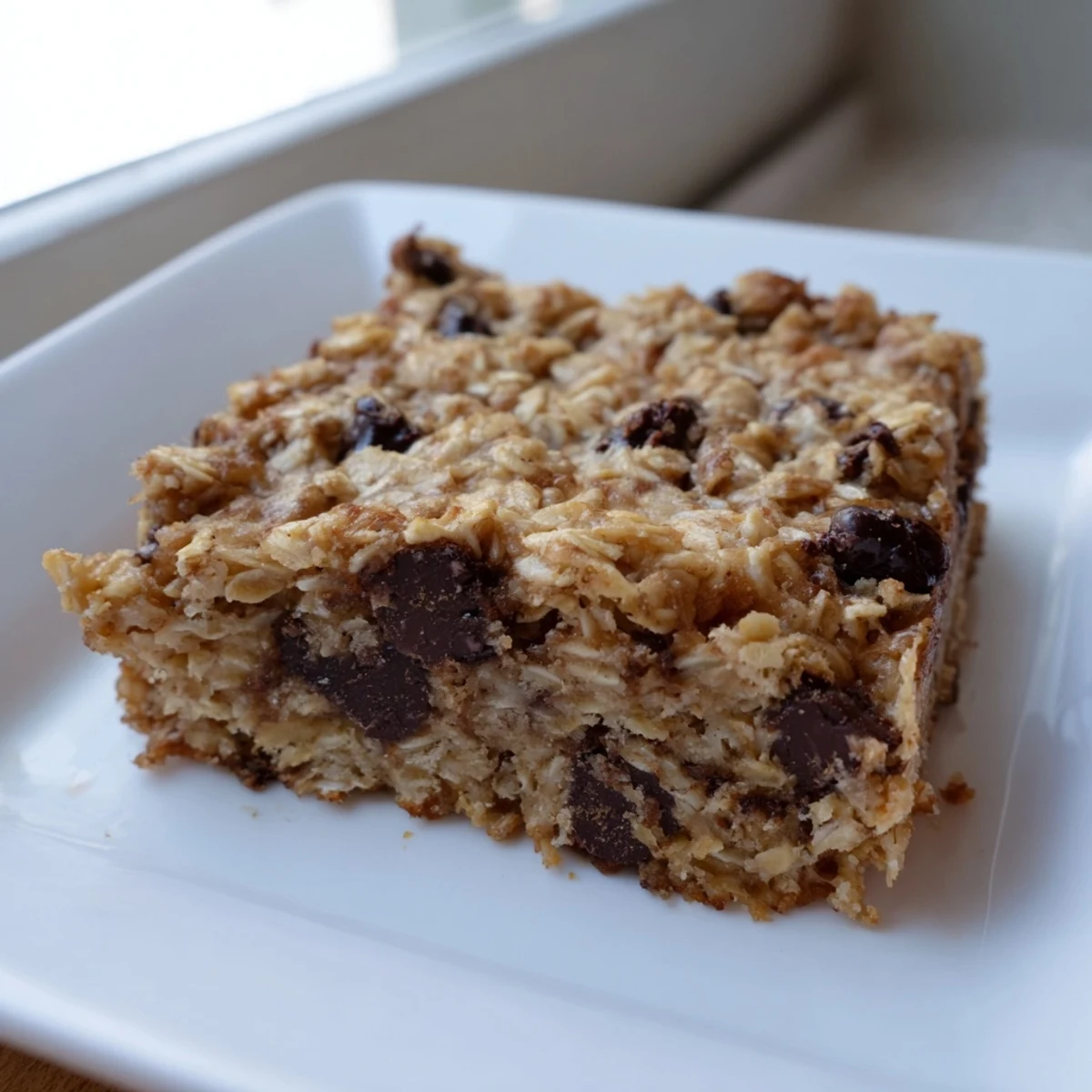 Golden brown Baked Oats That Taste Like Cake, baked to perfection and ideal for breakfast or a snack.