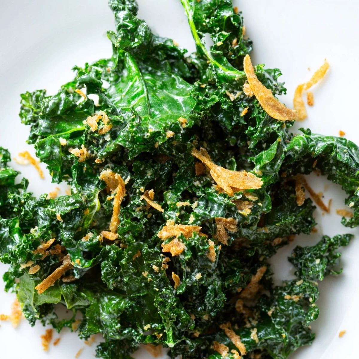 Freshly massaged kale tossed in a creamy garlic Parmesan dressing, topped with golden toasted panko breadcrumbs for a crunchy side salad.