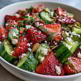 Spring Food Cucumber Strawberry Salad