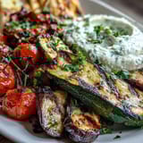 Grilled Veggie Platter Hummus