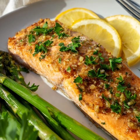 Lemon Garlic Salmon Asparagus