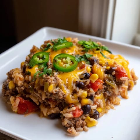 Tex-Mex Beef Rice Casserole