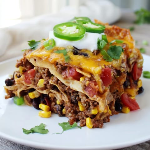Taco Lasagna Fusion Dish