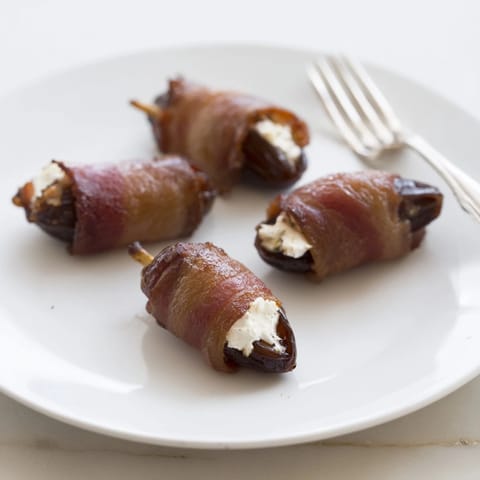 Bacon Wrapped Dates Goat Cheese