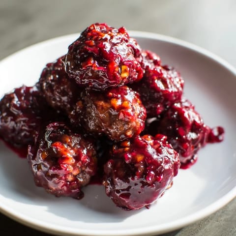 Juicy Cherry-Glazed Meatballs