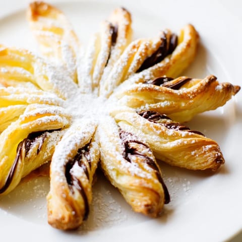 Nutella Puff Pastry Snowflakes