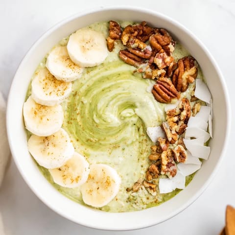 High-Protein Eggnog Matcha Oats