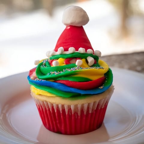 Elf Hat Cupcake Tower