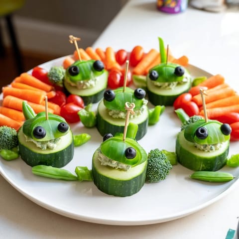 Fresh, crisp Slow & Savory Turtle Crudités with a creamy herb dip, ready to be enjoyed by all ages.