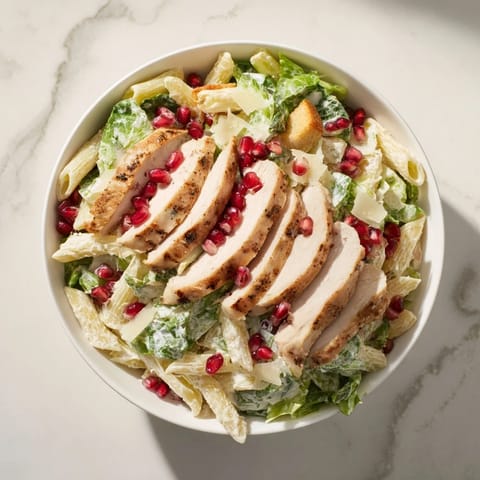 Chicken Caesar Pasta Pomegranate