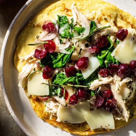 Golden-brown Chicken and Brie Holiday Wrap, perfect for a quick, comforting lunch or dinner.