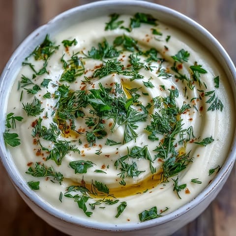 Roasted parsnips, onion, and garlic blended into a smooth Parsnip and Herb Soup for a comforting meal.