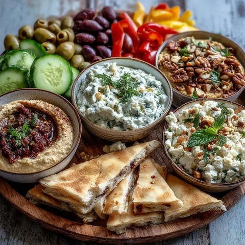 Mediterranean Brunch Board with Dips