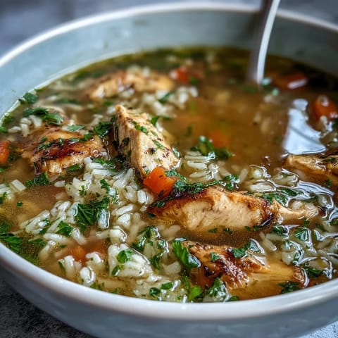 Healthy Chicken Rice Soup