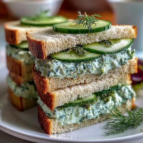 1. Delicate Benedictine tea sandwiches with creamy cucumber spread, perfect for Derby Day or elegant gatherings.  