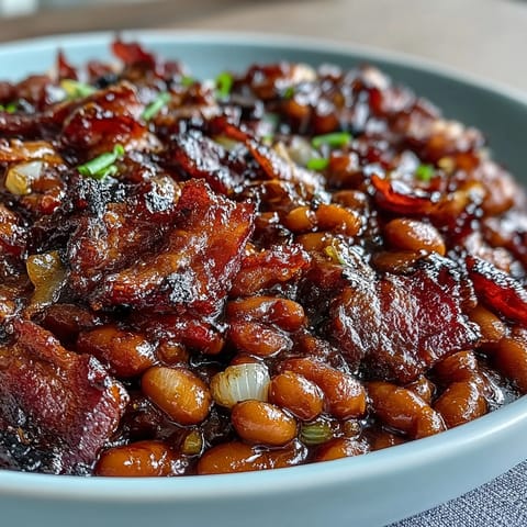 Summer BBQ Baked Beans Bacon