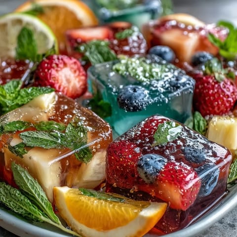 Fresh lemonade bar with colorful fruit add-ins for a customizable grad party drink station.