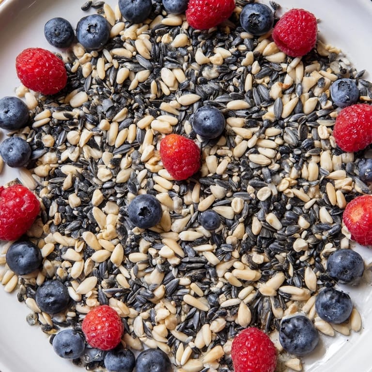 Imagine a close-up of this Singing Bird Seed & Berry Platter, ready for feasting wild bird visitors.