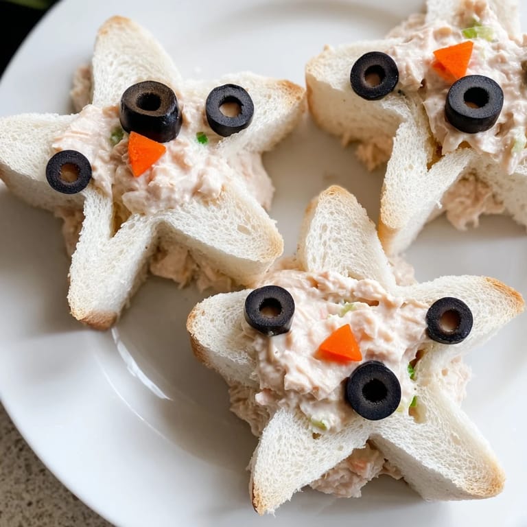 Freshly made Mini Starfish Sandwiches: Imagine delightful starfish sandwiches ready to be served.