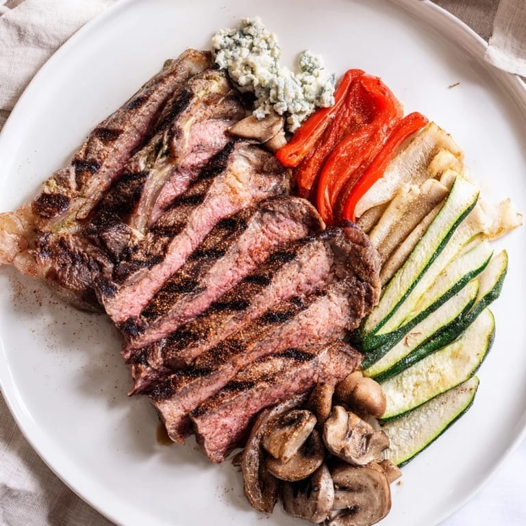 Imagine flavorful meats and char-grilled vegetables arranged on The Backyard BBQ Companion platter.