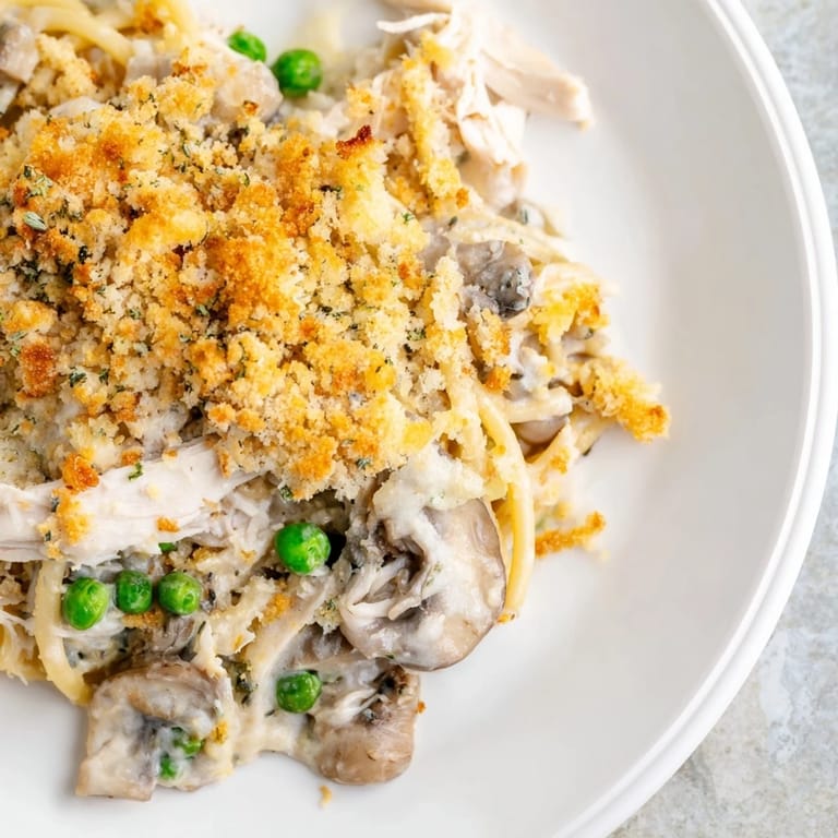 Imagine a warm, bubbly Turkey Tetrazzini—tender turkey, pasta, and rich sauce, baked to a delicious finish.