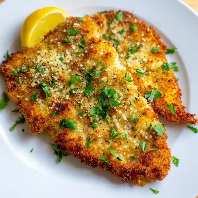 Oven-baked Parmesan Chicken Cutlets, breaded to perfection: the aroma of herbs is heavenly.