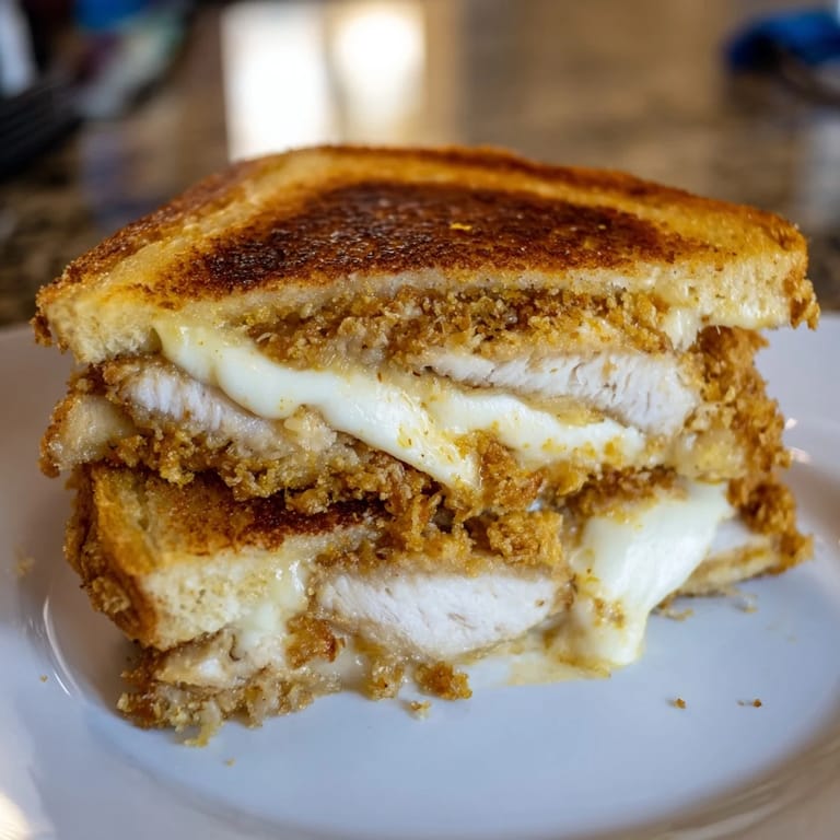 Savory and comforting Parmesan Chicken Thighs Grilled Cheese: imagine the aroma of melted cheese.