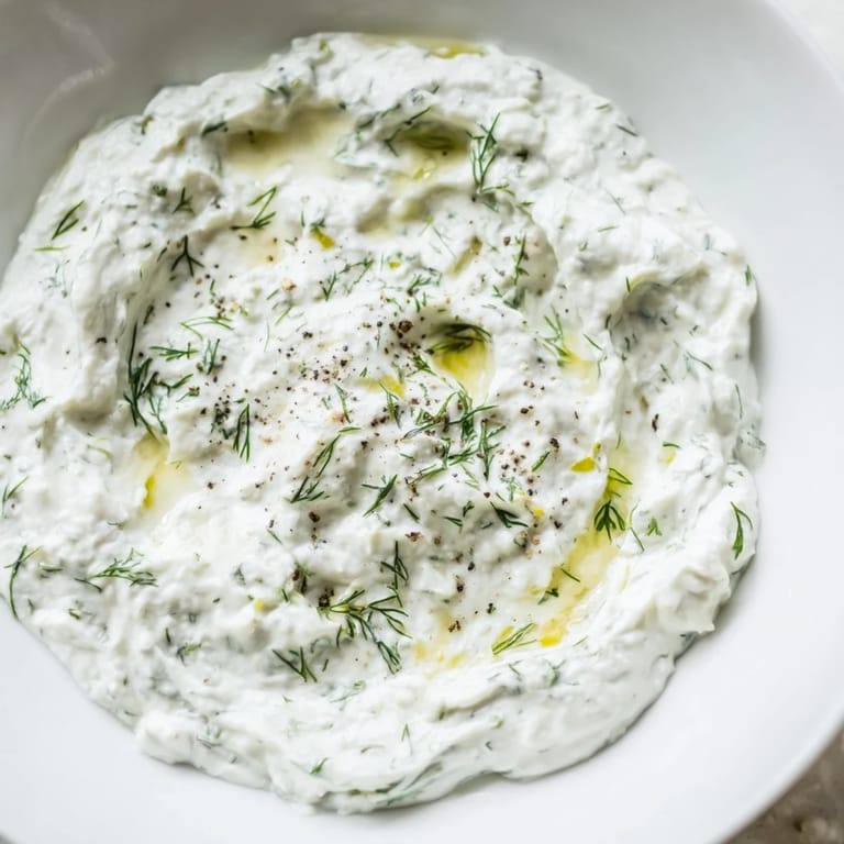 Vibrant photo of Greek Yogurt Herb Dip, ready to be scooped up with crunchy pita chips for snacking.