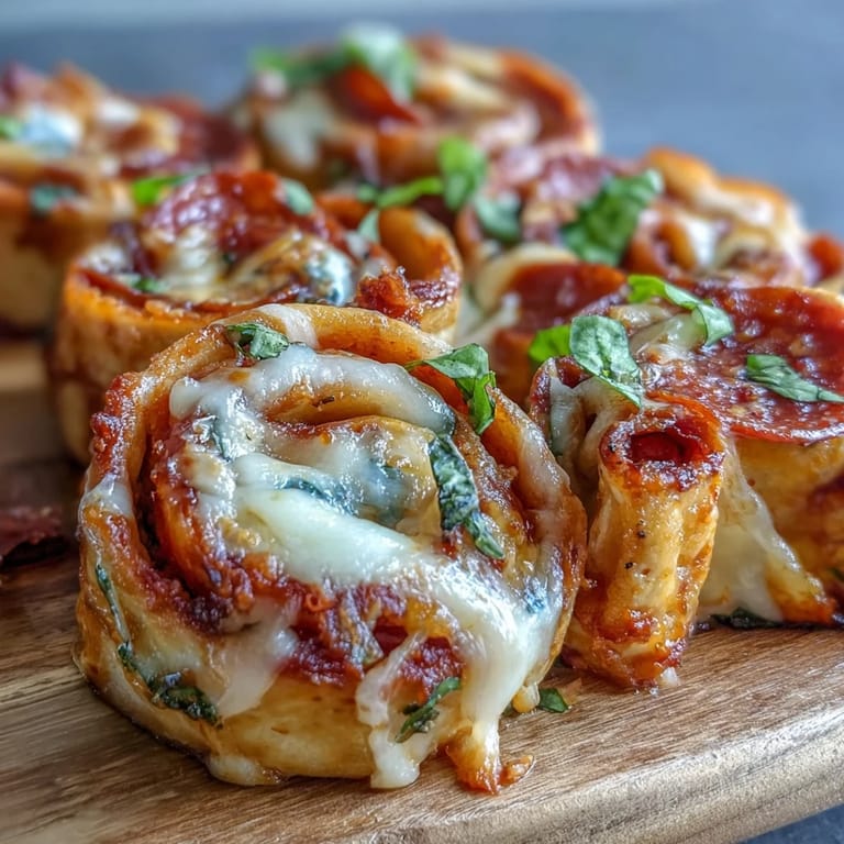 Oven-baked Tortilla Pizza Rolls served warm with a side of extra marinara dipping sauce.