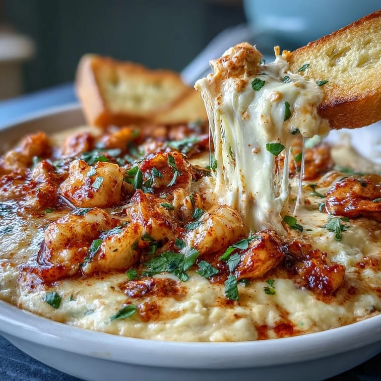 Southern-inspired crawfish boil dip baked to golden perfection, featuring tender crawfish, tangy cream cheese, and smoky paprika in every bite.  