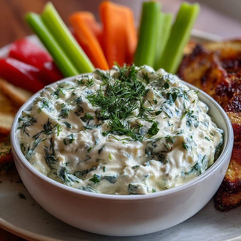 Protein-rich whipped cottage cheese ranch dip paired with crunchy veggie sticks for dipping.