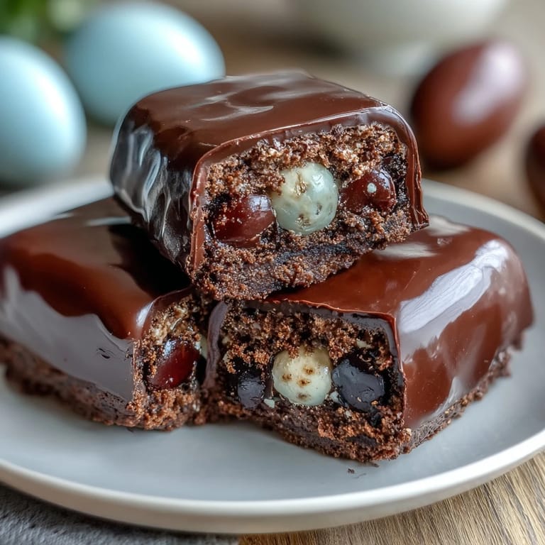 Cadbury Egg Chocolate Brownies with Crumbled Top: Indulgent chocolate brownies loaded with Cadbury mini eggs and crowned with a buttery, cocoa crumble for extra texture.