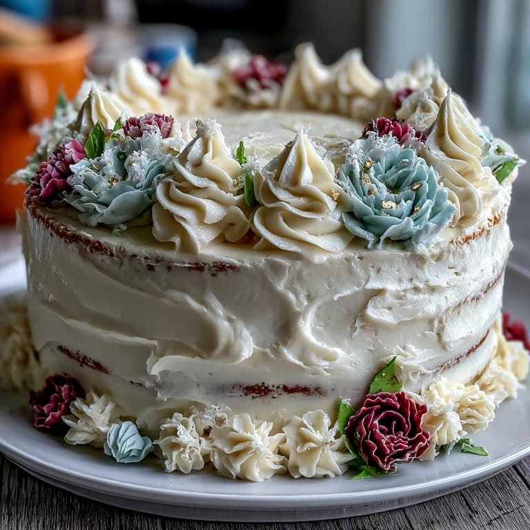 Elegant vanilla cake adorned with colorful buttercream flowers, combining Taurus and graduation themes in one stunning dessert.