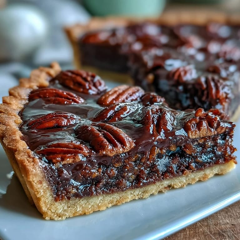Southern-style Kentucky Derby Chocolate Pecan Tart with gooey chocolate, toasted pecans, and flaky pastry—perfect for race day celebrations.