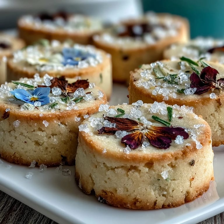 Beautifully arranged Mothers Day shortbread cookie box featuring buttery cookies adorned with vibrant edible flowers.