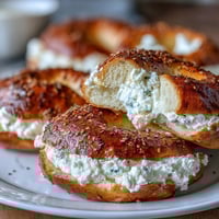 Soft, chewy cottage cheese protein bagels with golden crust, perfect for a high-protein breakfast or snack.