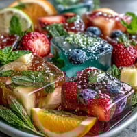 Fresh lemonade bar with colorful fruit add-ins for a customizable grad party drink station.