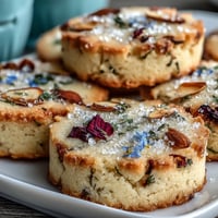 Elegant floral shortbread cookies with edible rose petals and lavender, perfect for Mothers Day gifting.